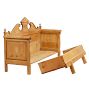 Vintage Traditional 19th Century Swedish Allmoge Pine Storage Bench