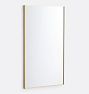 Open Box: Thin Metal Frame Mirror, 20"W x 36"H - Aged Brass