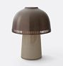 Open Box: Raku Portable Table Lamp - Beige Grey and Bronzed