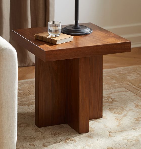 Basin Walnut Side Table | Rejuvenation