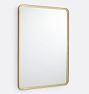 Open Box: Wide Metal Frame Mirror, 30"W x 42"H - Aged Brass