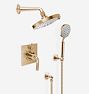 Descanso Thermostatic Shower Set with Handshower, Satin Bronze PVD
