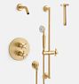 Connor Shower Set Thermostatic Rain Shower/Hand Trim Cross Handle w/ 6in Arm CP