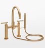 Tiburon Deck Mounted Tub Filler With Handshower, Satin Bronze PVD