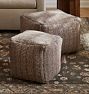Shiloh Corded Wool &amp; Jute Pouf