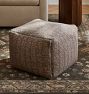 Shiloh Corded Wool &amp; Jute Pouf