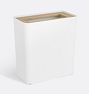 Trash Can Rectangle White