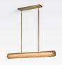 Maris 42in Linear Chandelier Brushed Gold Natural Fiber