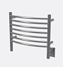 Towel Warmer Silas 21x18in 7 Bar Curved Brushed Stainless Steel