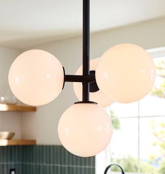 Allenglade Quad Chandelier, 8" Shades by Rejuvenation