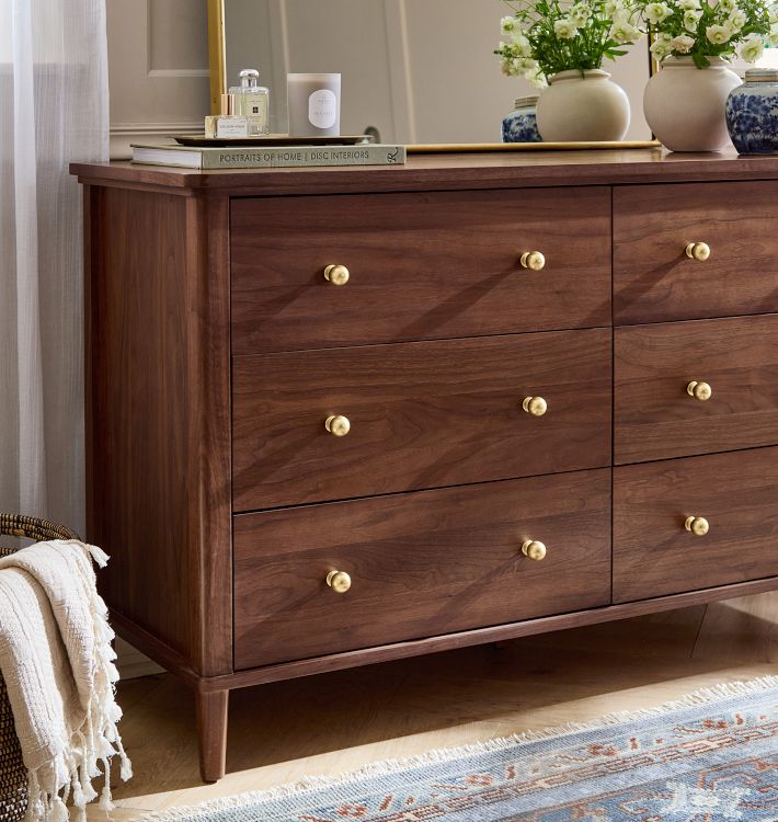 Lloyd Dresser 6 Drawer 56in Medium Oak CSU Ball Knob CP Lloyd Dresser 6 Drawer 56in Medium Oak CSU Ball Knob CP