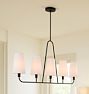 Ansel 43" Linear Pendant, Fabric Shades