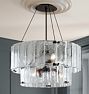 Willamette 32" Double Tier Chandelier, Clear Glass