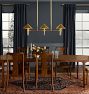 Rhone Linear Chandelier, 48" Width in Metal Shades