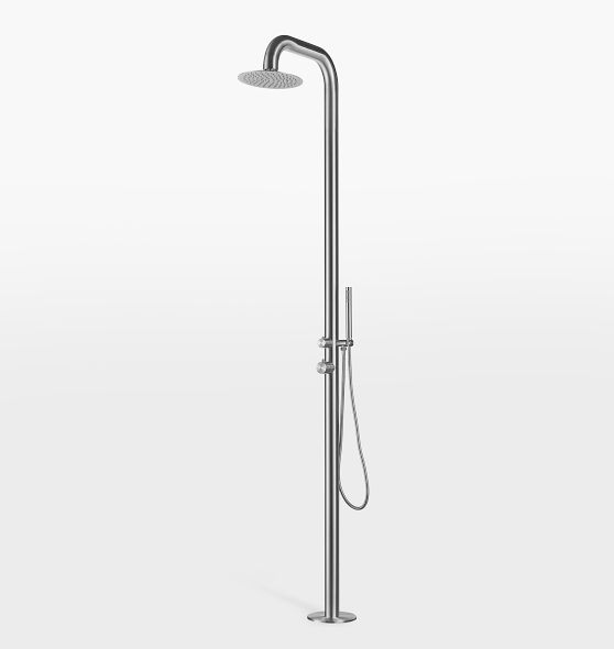 Denney Outdoor Shower With Rain Shower Head And Handshower