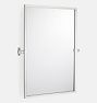 West Slope Sharp Rectangle Pivot Mirror, 21" x 32" - Polished Nickel
