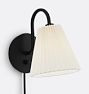 Felix Sconce, Oil-Rubbed Bronze - Pleated White Shade