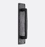 Garage Cast Bronze Bar Pull on Square Plate, Bronze