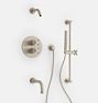 Trask Shower Set Thermostatic Shower/Tub/Hand Trim Cross Handle BN