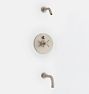 Trask Shower Set Pressure Balance Shower/Tub Trim Cross Handle BN
