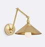 Theo Articulating Task Sconce CP Cone 10in Shade CP