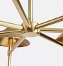 Rhone Chandelier, 48" Width in Metal Shades