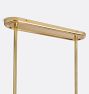 Rhone Linear Chandelier, 48" Width in Fabric Shades