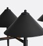 Rhone Linear Chandelier, 60" Width in Metal Shades