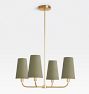 Ansel 25" Chandelier, Metal Shades