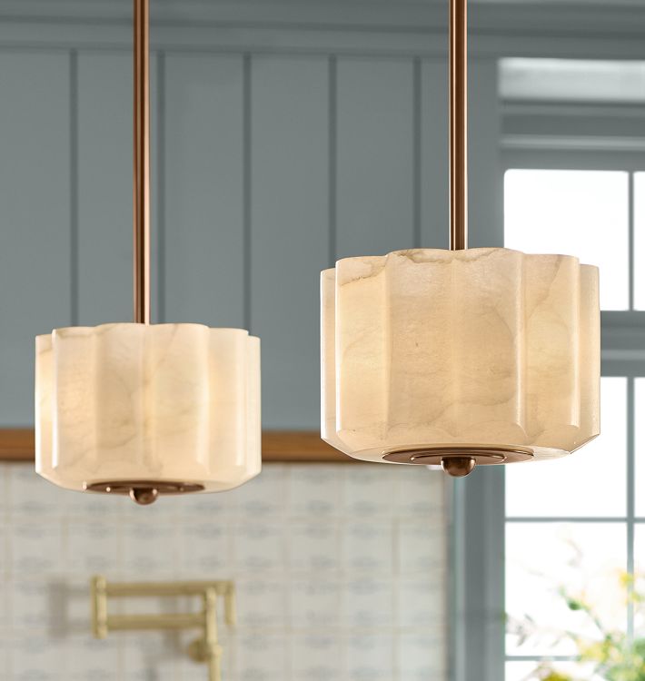 Art Deco Pendant with Stylized Schoolhouse Shade | Rejuvenation
