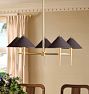 Rhone Chandelier, 36" Width in Metal Shades