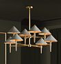 Rhone Double Tier Chandelier, 48" Width in Metal Shades