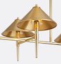 Rhone Linear Chandelier, 48" Width in Metal Shades