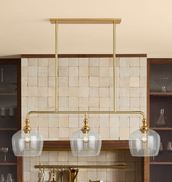 Theo Triple Linear Chandelier by Rejuvenation