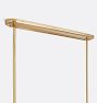 Rhone Linear Chandelier, 60" Width in Fabric Shades