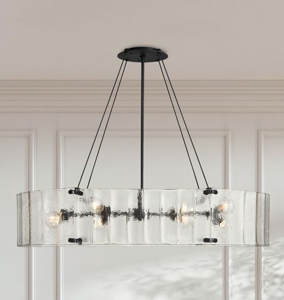 Willamette 48" Linear Chandelier, Clear Glass by Rejuvenation