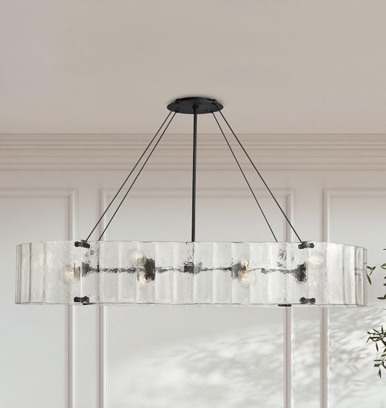 Willamette 60" Linear Chandelier, Clear Glass by Rejuvenation