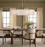 Willamette 48" Linear Chandelier, Pearl White Glass