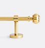 Ellis Adjustable Drapery Rod Set, 28" - 48" - Aged Brass