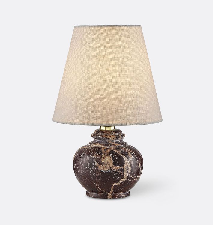Piccolo Table Lamp - Red Levanto Marble