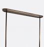 Rhone Linear Chandelier, 60" Width in Fabric Shades