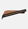 Carter 14" Teak Corner Shower Shelf - Matte Black