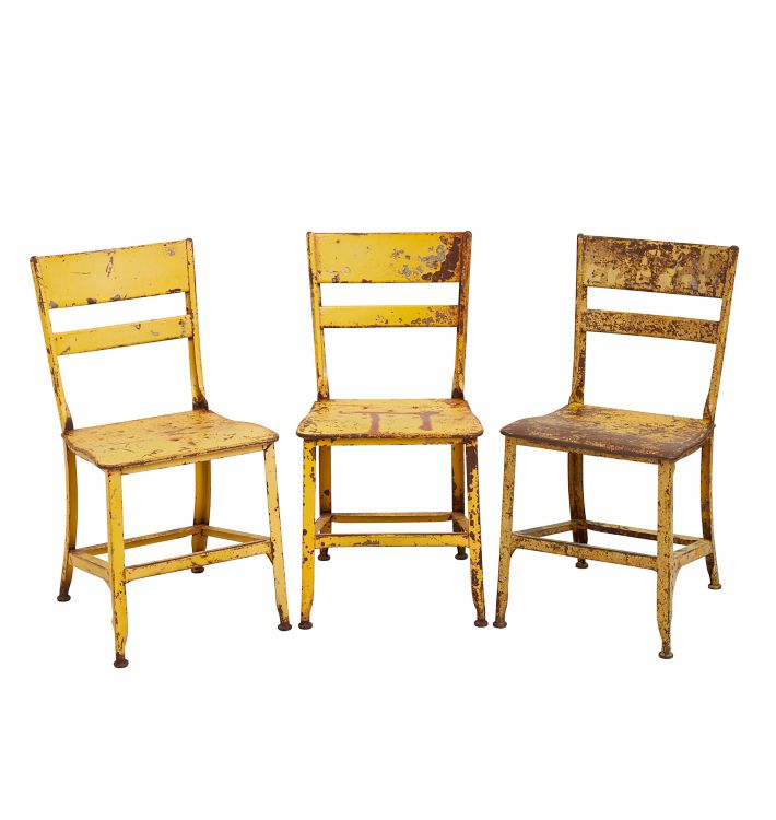 Vintage Set of Three Industrial Chairs by Toledo Metal Furniture