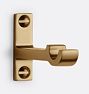 Cafe Set Center Bracket, Center Bracket - Heritage Brass