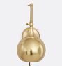 Poplar Articulating Sconce, Brass Shades