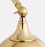 Poplar Articulating Sconce, Brass Shades