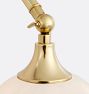 Poplar Articulating Sconce, Glass Shades