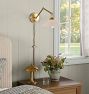 Poplar Articulating Sconce, Glass Shades