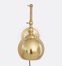 Theo Articulating Sconce, Brass Shades