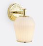 Bradshaw Single Sconce Unlacquered Brass CWH Ribbed Shade